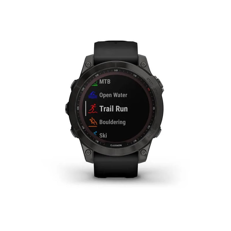 Garmin fenix 7 Sapphire Solar Edition 47mm - Carbon Gray DLC Titanium with Black Band - Extreme Outfitters