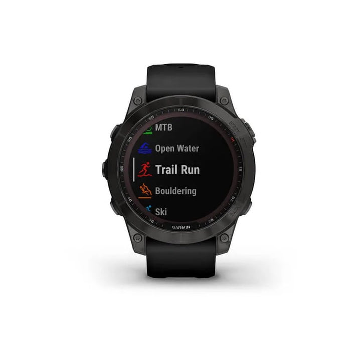 Garmin fenix 7 Sapphire Solar Edition 47mm - Carbon Gray DLC Titanium with Black Band - Extreme Outfitters