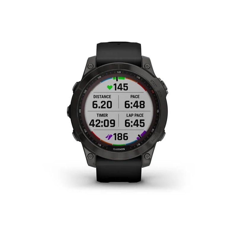 Garmin fenix 7 Sapphire Solar Edition 47mm - Carbon Gray DLC Titanium with Black Band - Extreme Outfitters