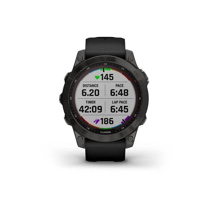 Garmin fenix 7 Sapphire Solar Edition 47mm - Carbon Gray DLC Titanium with Black Band - Extreme Outfitters