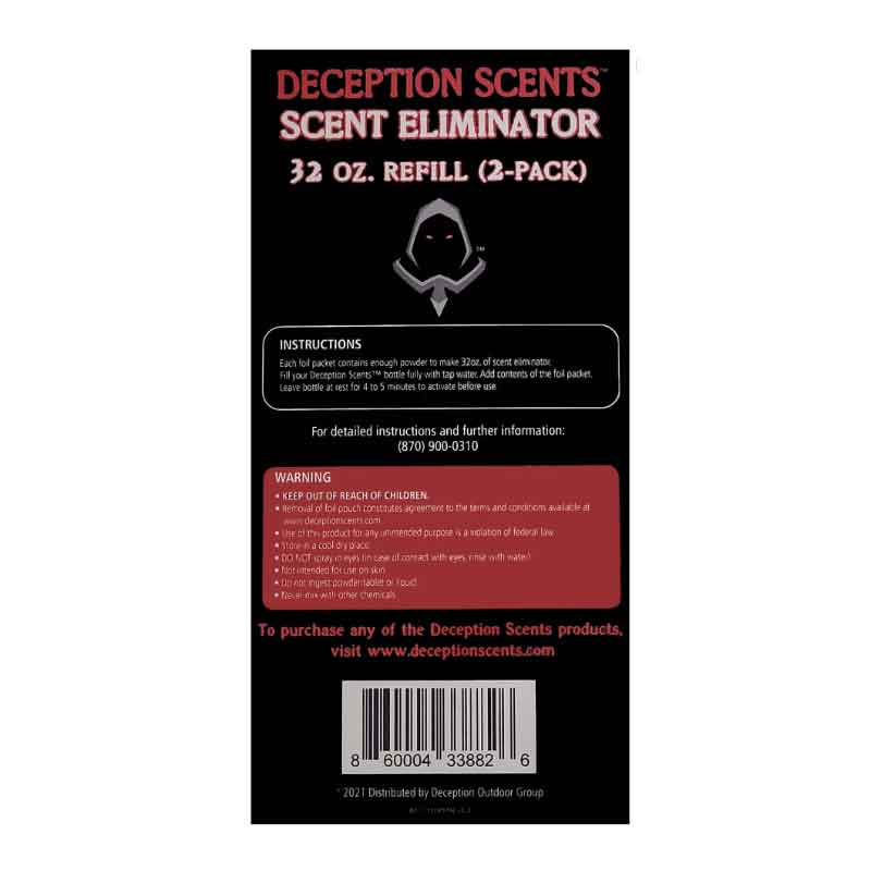 Deception Scent Eliminator Refill 2 Pack Deception Scents