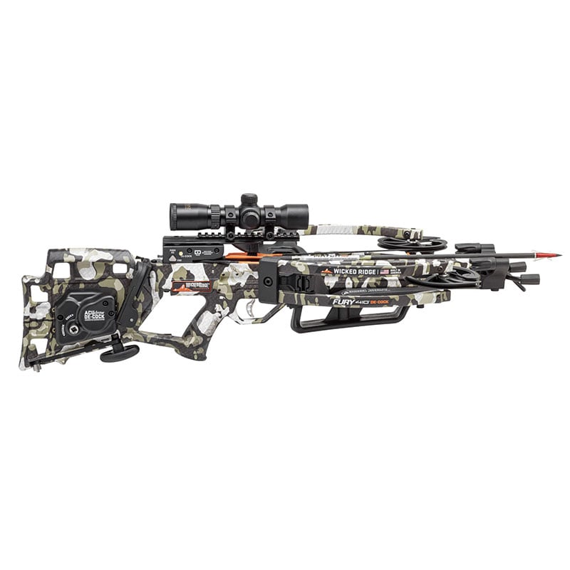 Tenpoint crossbow right side view camo cocked