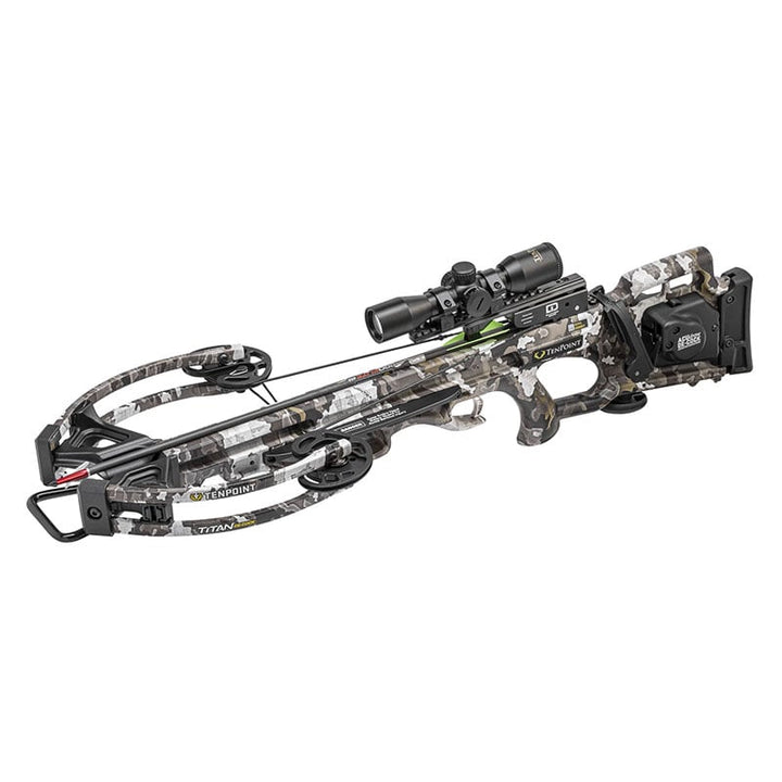Tenpoint Crossbow Cocked Camo Angled Left