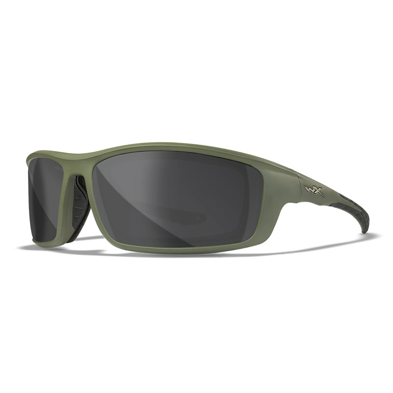 Wiley X Grid Sunglasses - Matte Utility Green - Captivate Polarized Grey
