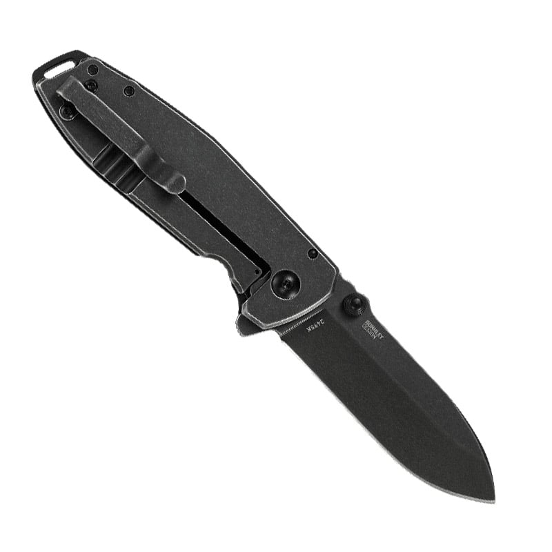 CRKT Squid XM Stonewash plain edge folding knife open