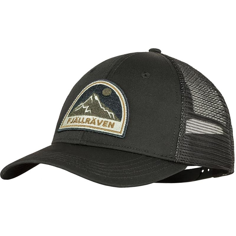 Fjallraven Badge Langtradarkeps Cap Black Front
