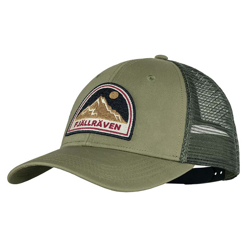 Fjallraven Badge Langtradarkeps Cap Green Front