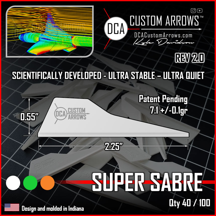 DCA Super Sabre Vanes 40 Pack DCA Custom Arrows