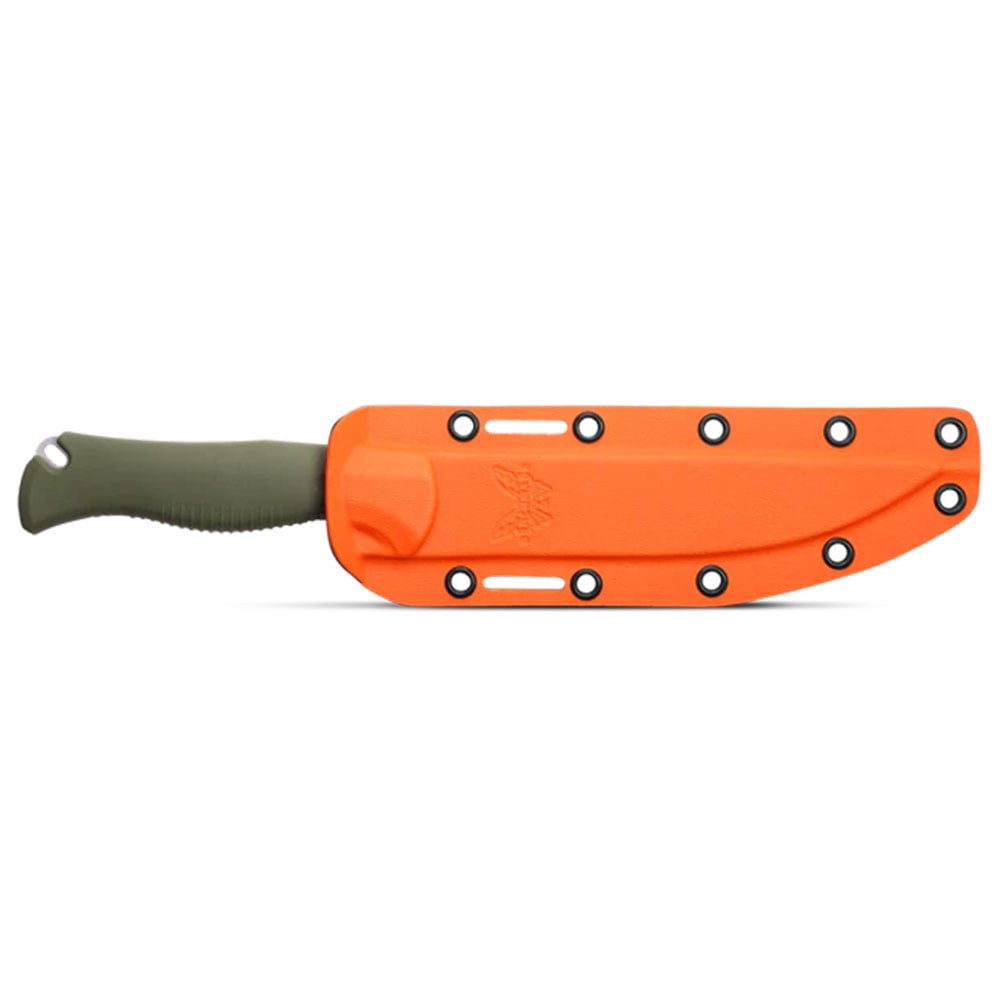 Benchmade 15500-04 Meatcrafter 6" Trailing Poing Dark Olive Santoprene in Sheath