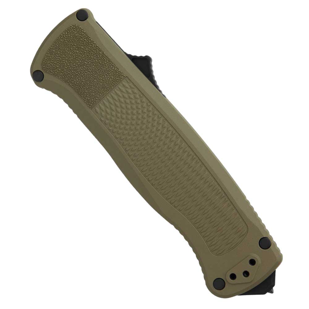 Benchmade Shootout 5371bk-01 Drop Point D/A Auto OTF Knife Green Spine