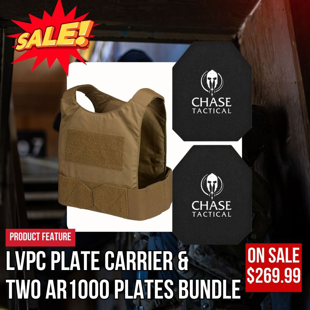 Chase Tactical LVPC Plate Carrier + 2 AR1000 Plates Bundle - Extreme Outfitters