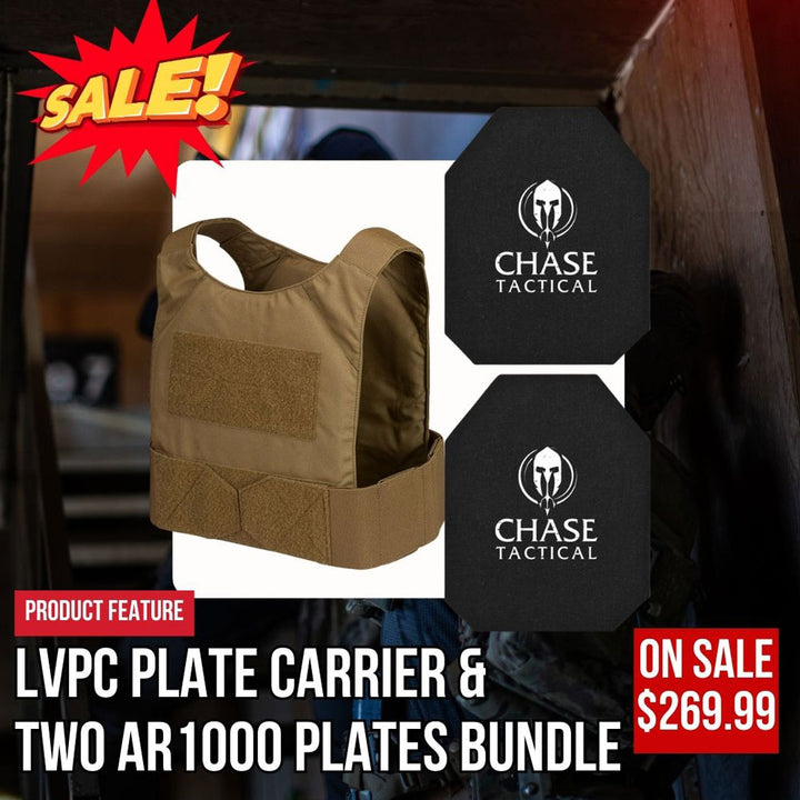 Chase Tactical LVPC Plate Carrier + 2 AR1000 Plates Bundle - Extreme Outfitters