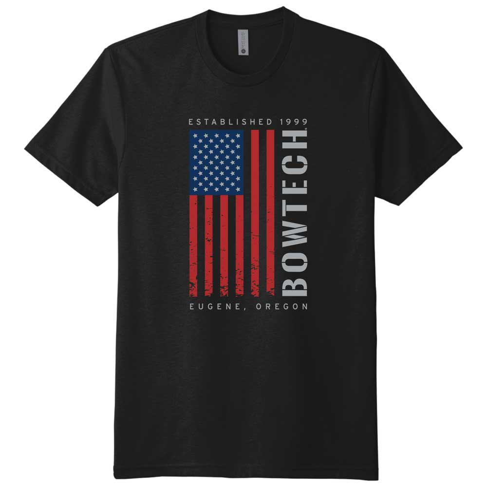 Bowtech Red, White and Blue Flag T-shirt Bowtech Archery