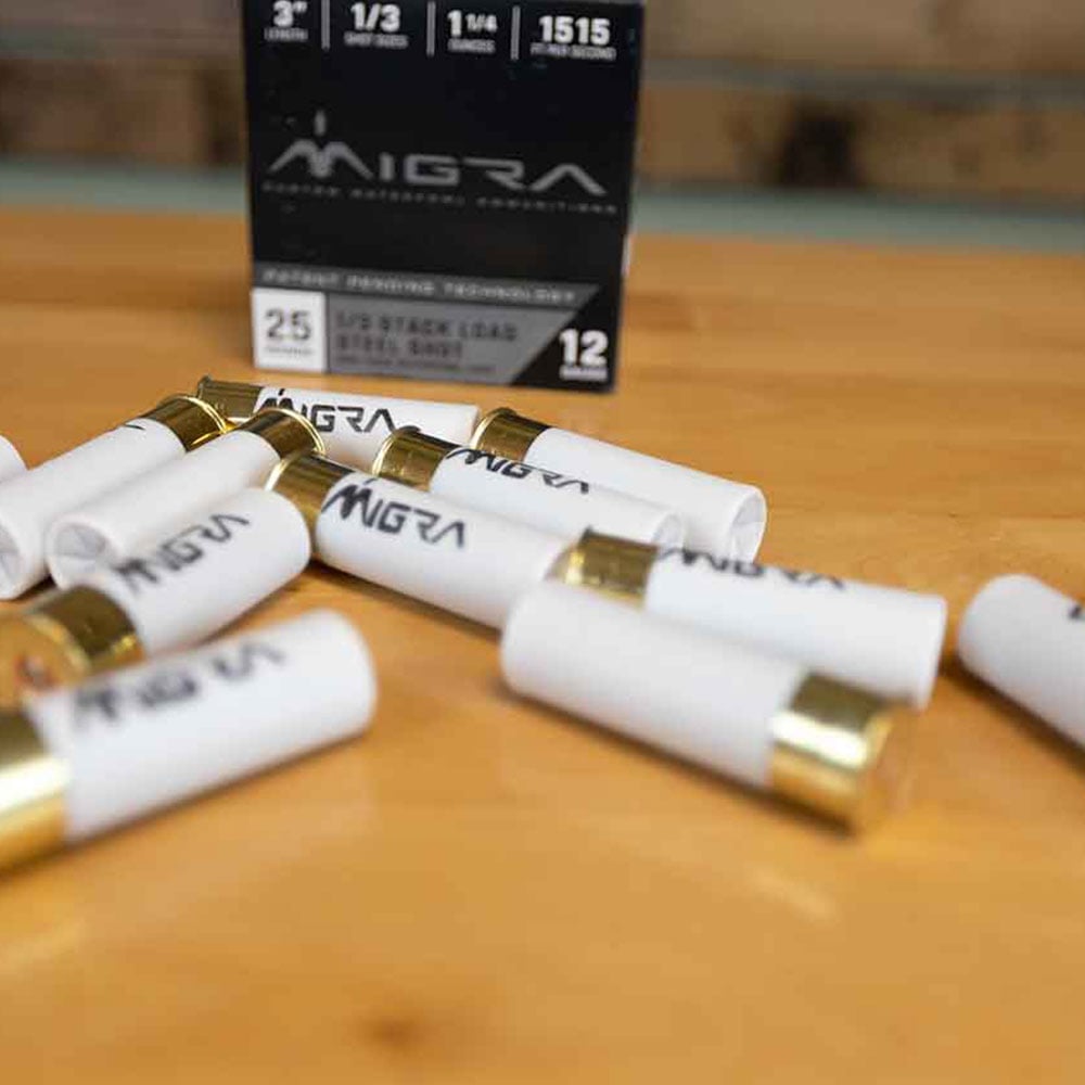Migra Steel Shot 12ga 3in 1/3 Stack Load Waterfowl Shotgun Shells