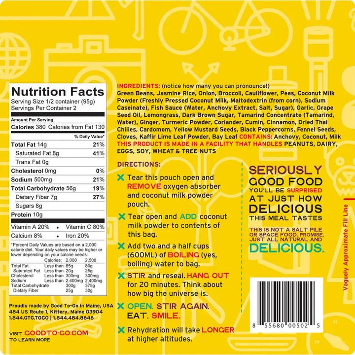 Good To Go Thai Curry-1 Serving Good To Go Food