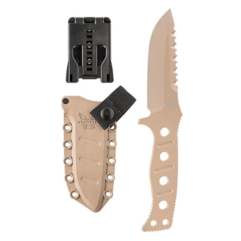 Benchmade Sibert Fixed Adamas, Tan, Plain Edge Benchmade