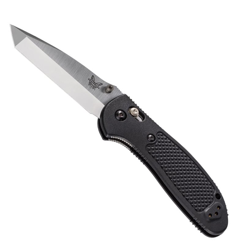 Benchmade 553 Griptilian Satin, Plain Edge Tanto, Black Handle Benchmade