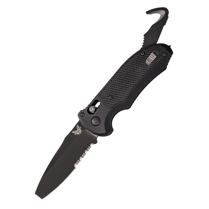 Benchmade Auto Triage Blunt Tip, Black Serrated Edge - Extreme Outfitters