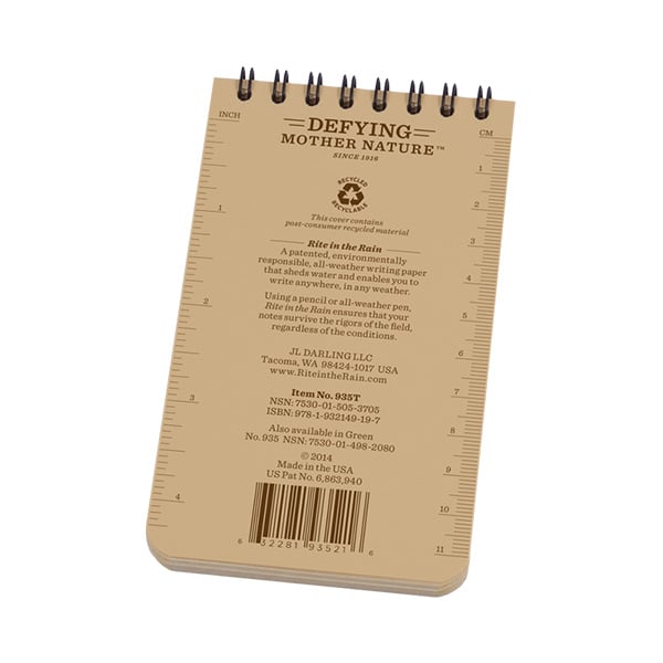 3" X 5" Top Spiral Notebook Tan - Extreme Outfitters