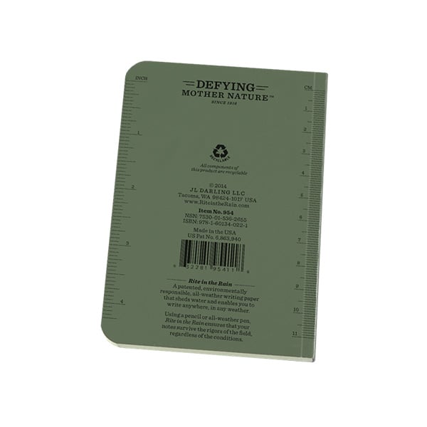 3 1/2" X 5" Soft Cover Pocket Memo Book Olive Drab - Extreme Outfitters