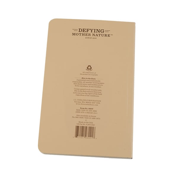 4 5/8" X 7 1/4" Tactical Field BookTan - Extreme Outfitters