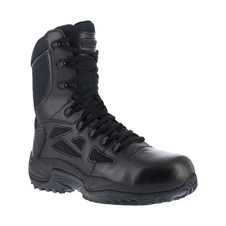 Reebok Rapid Response 8" Stealth Side Zip Black Boot (RB8875) - Extreme Outfitters