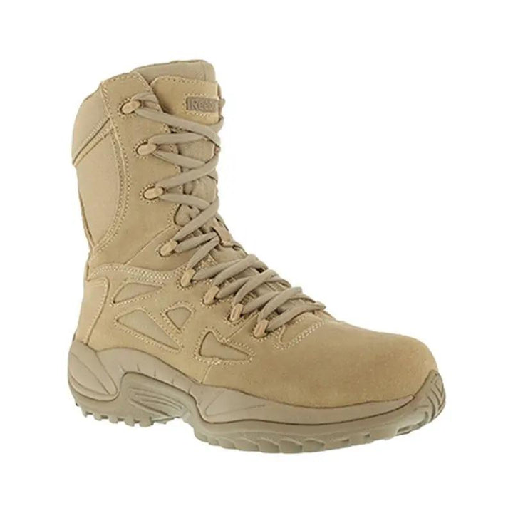 Reebok Rapid Response 8" Stealth Side Zip Tan Boot (RB8895) Reebok
