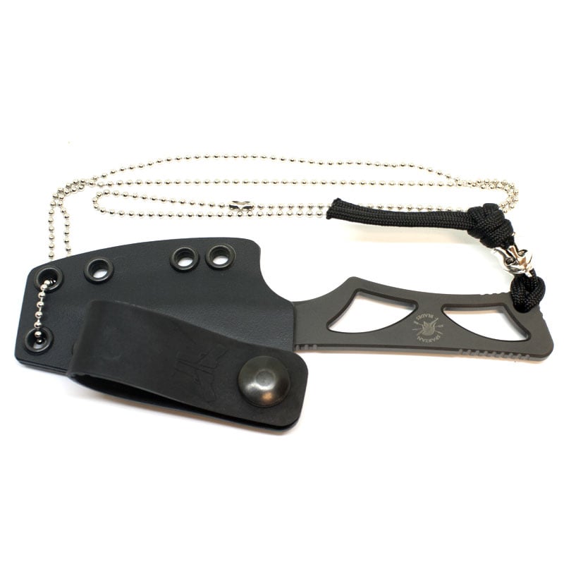 Spartan Blades Enyo - Inside Waist Band / Neck Knife EDC - Black with Black Kydex Sheath - Extreme Outfitters