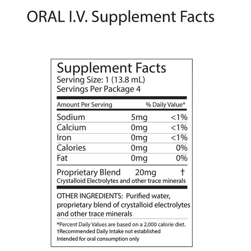 ORAL I.V. 2oz Daily Hydration Shot - Individual ORAL IV