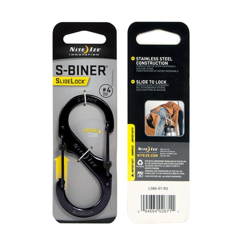 S-Biner SlideLock #4 - Black - Extreme Outfitters