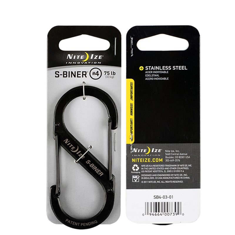 S-Biner Size #4 - Black - Extreme Outfitters