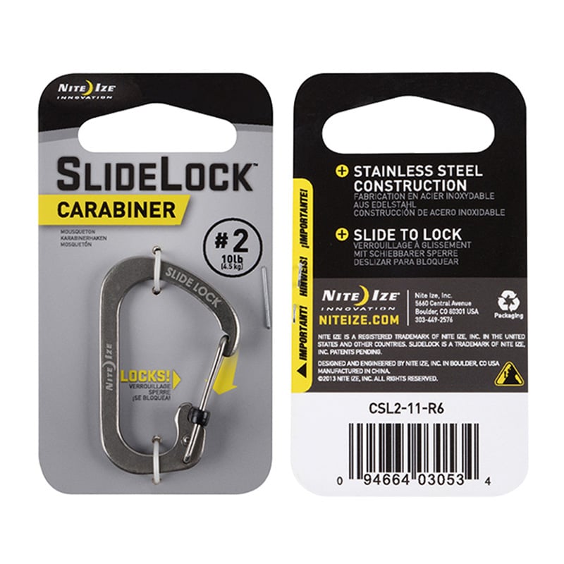 SlideLock Carabiner #2 - Stainless - Extreme Outfitters