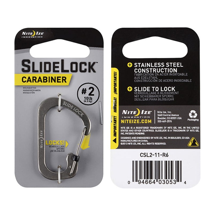 SlideLock Carabiner #2 - Stainless - Extreme Outfitters