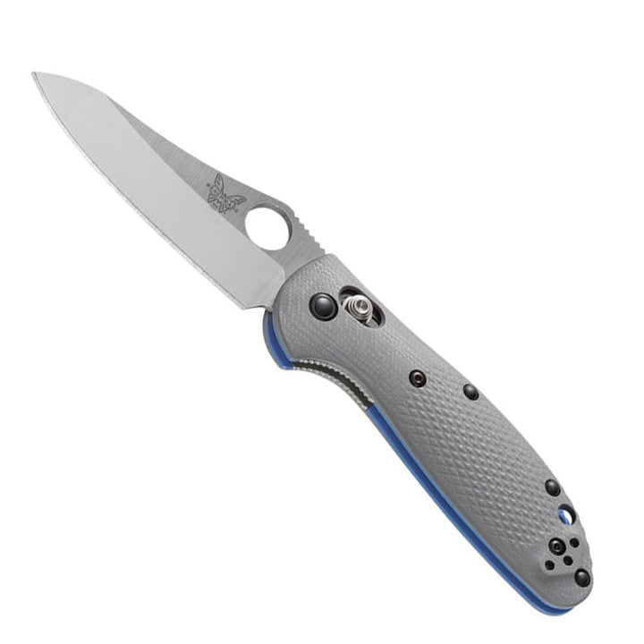 Benchmade 555-1 Mini Griptillian Satin Finish Sheepsfoot Blade Plain Edge, Gray G10 Handle - Extreme Outfitters
