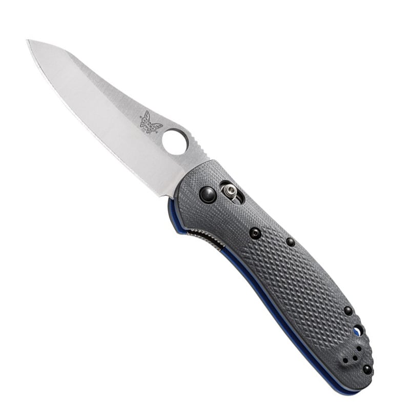 Benchmade 550-1 Griptillain Satin Finish Sheepsfoot Plain Edge, Gray G10 Handle Benchmade