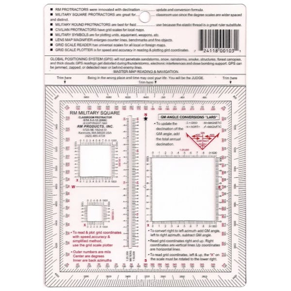 Military Square Protractor - Extreme Outfitters