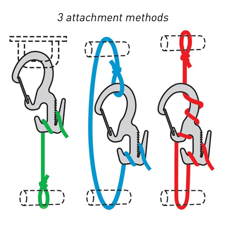 Figure 9 Carabiner Rope Tightener Small - Black - Extreme Outfitters