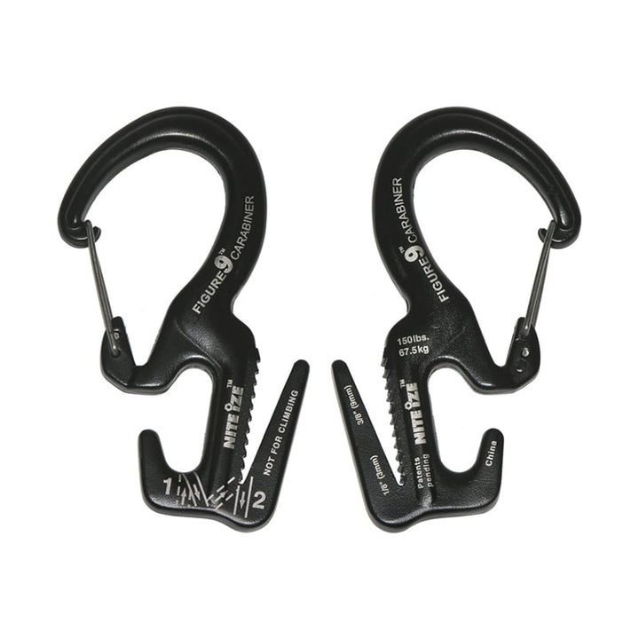Figure 9 Carabiner Rope Tightener Large - Black - Extreme Outfitters