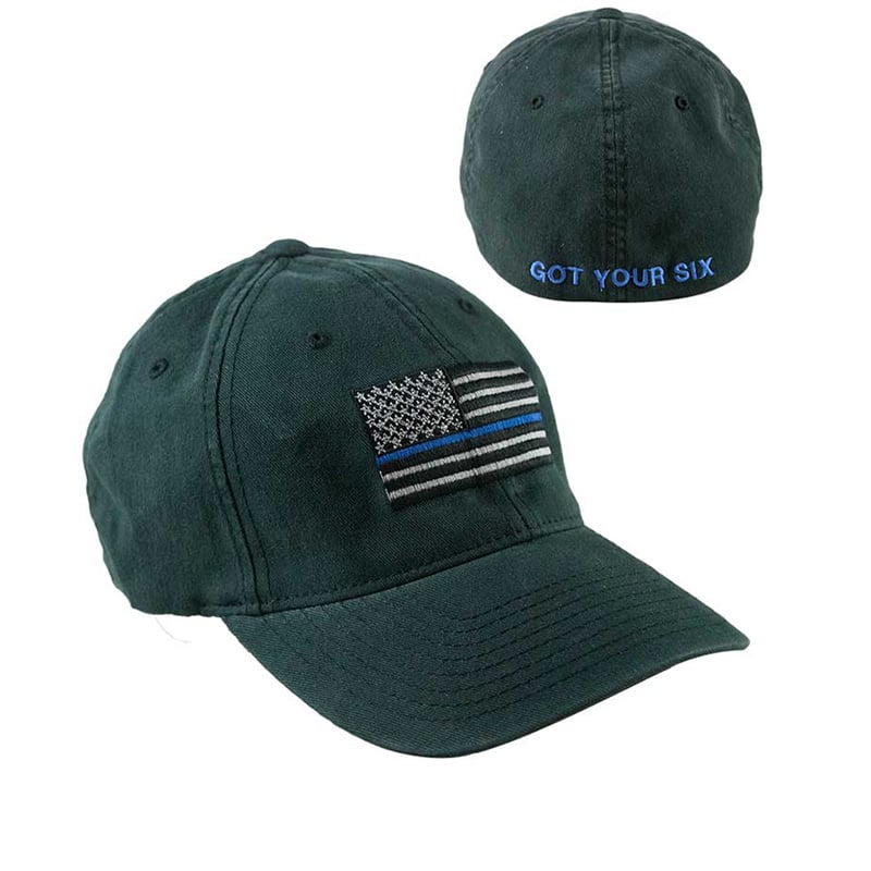 Got Your Six - Blue Line Flex Fit Flag Hat - Extreme Outfitters