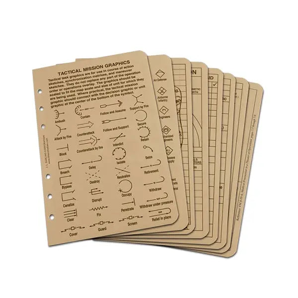 Target Ranging Reference Cards Tactical Reference Card Set - Tan on Sale • Extreme Outfitters
