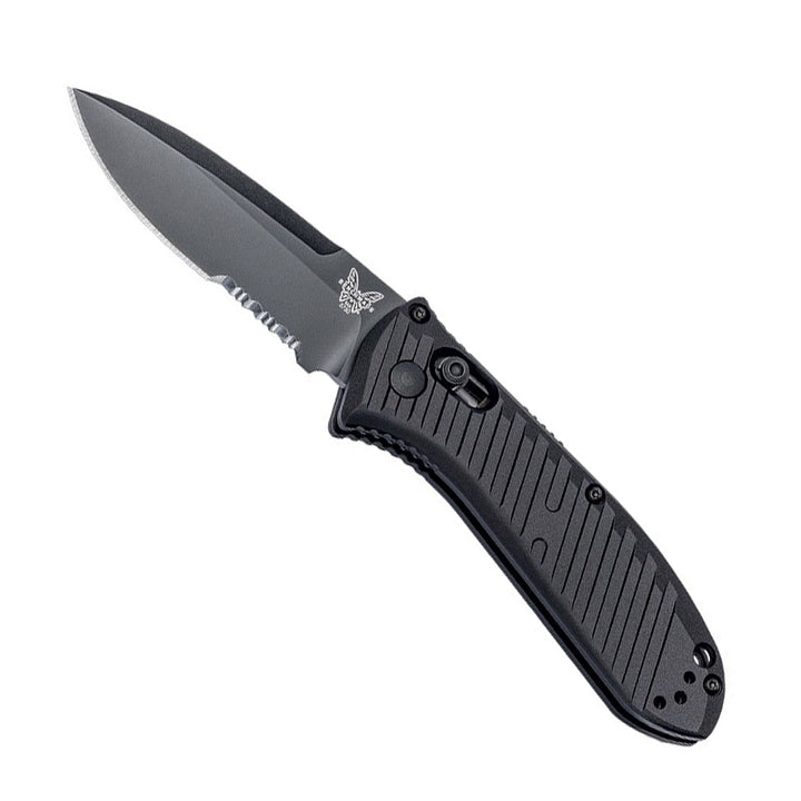 Benchmade 5750SBK Mini Persidio II Auto, Black, Partial Serrated - Extreme Outfitters