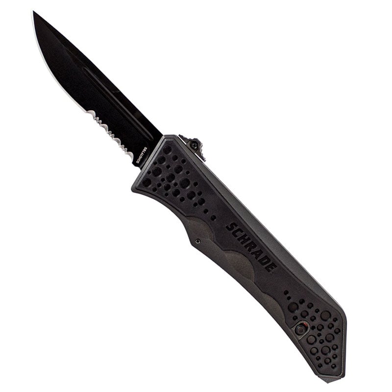 Out the Front Assist Spear - Serrated Drop Point Blade with Blood Grove - Extreme Outfitters