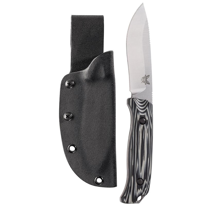 Benchmade 15001-1 Saddle Mountain Skinner, Satin Finish Plain Edge, Kydex Sheath Benchmade
