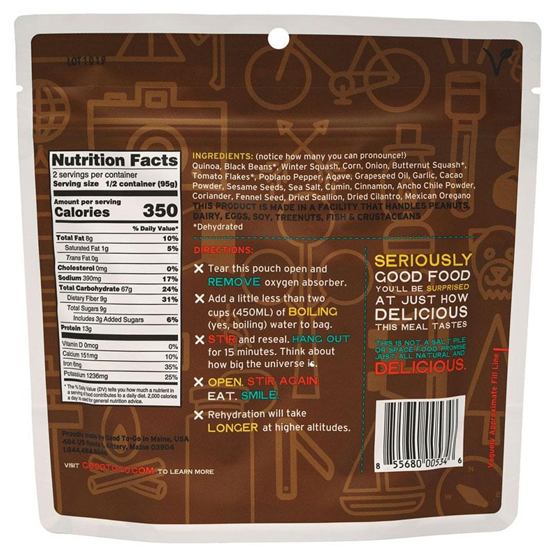 Good To Go Mexican Quinoa Bowl - 2 Servings - Extreme Outfitters