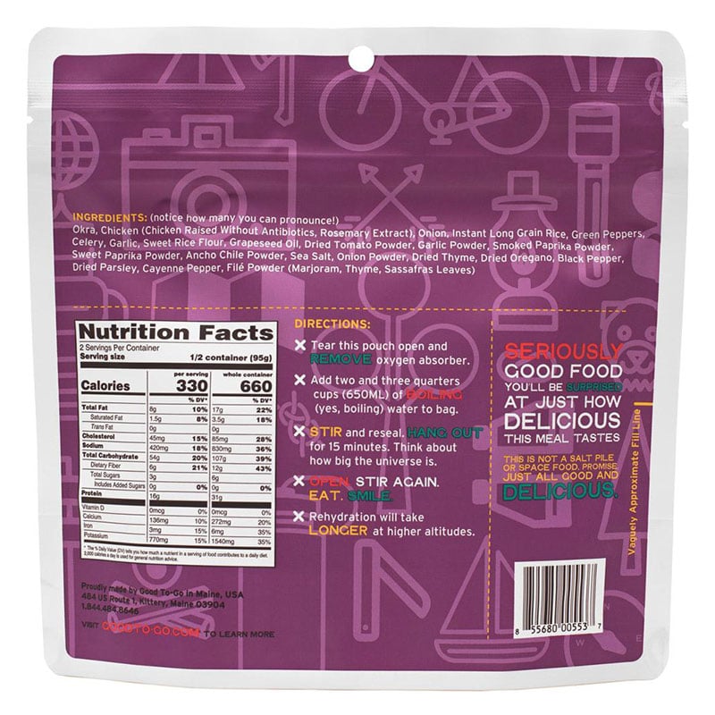 Good To Go Chicken Gumbo - 2 Servings - Extreme Outfitters