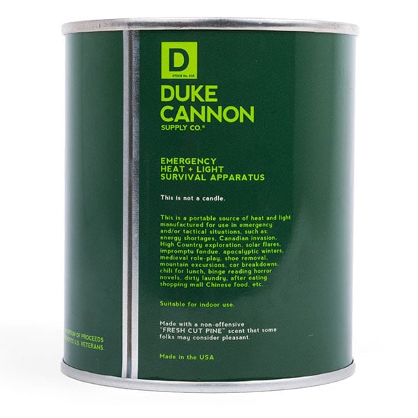 Duke Cannon Emergency Heat + Light: Fresh Cut Pine Duke Cannon