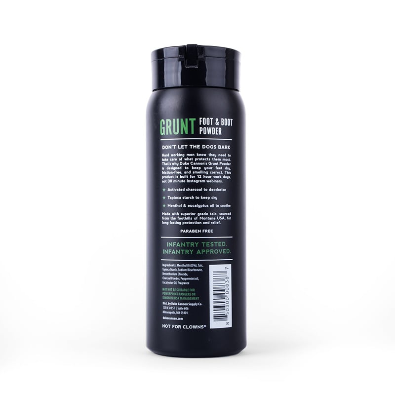 Duke Cannon Grunt Foot and Boot Powder - Extreme Outfitters