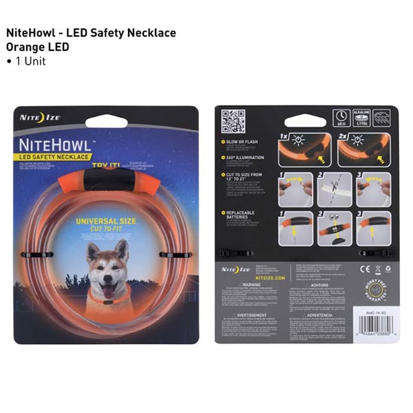 NITEHOWL® LED Safety Necklace -Orange - Extreme Outfitters