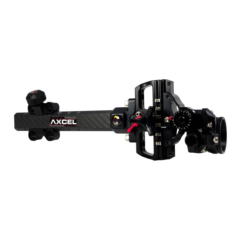 Axcel AccuTouch Carbon Pro Single Pin Slider Sight w/X-31 Scope & .019 Green Fiber - Extreme Outfitters