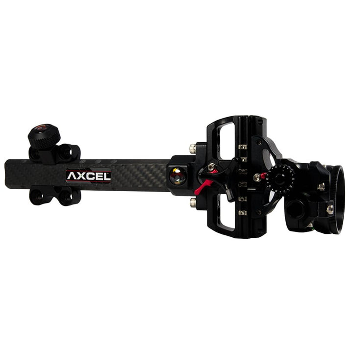Axcel AccuTouch Carbon Pro Single Pin Slider Sight w/AV-41 Scope & .019 Green Fiber - Extreme Outfitters